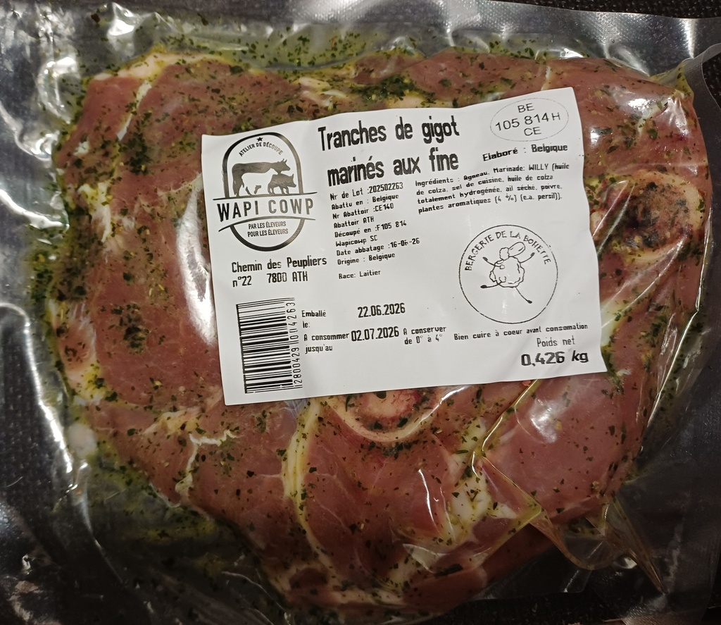 BOH - Tranches de gigot marinées