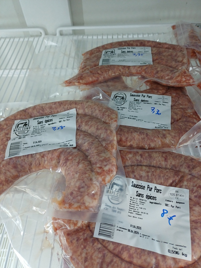 BOH-Saucisses de campagne pur porc- 4pc