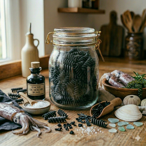 [FAT016] FAT C. Fusilli pâtes sèches à l'Encre de seiche