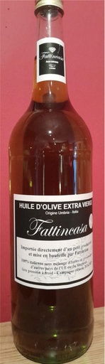 [FAT020] FAT E02. Huile d'Olive Extra-Vierge BIO Bouteille 1L