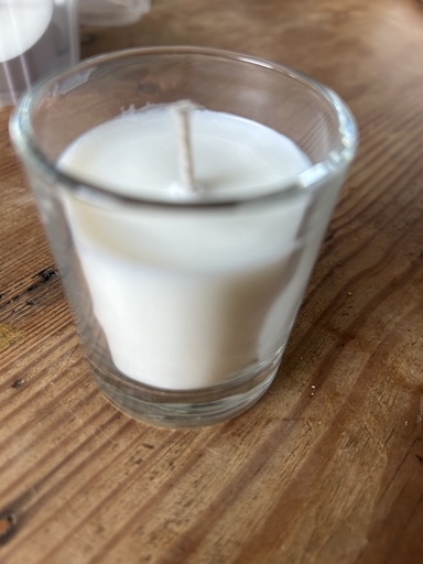 GGC Bougie naturelle en verre transparent 250ml, 7/9,7 cm