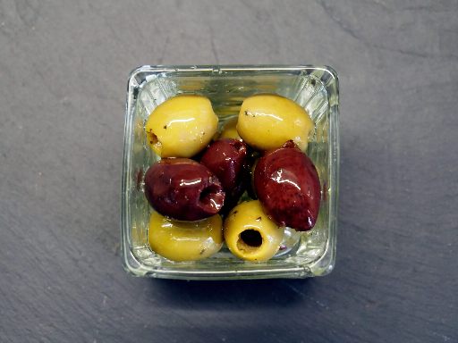 GGS Mix d'olive kalamata et verte crues dénoyautées