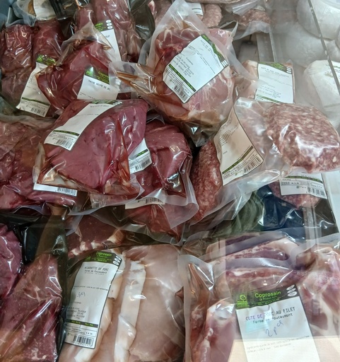 [FOU076] FOU Viande de porc et boeuf - Saucisses CONGELE